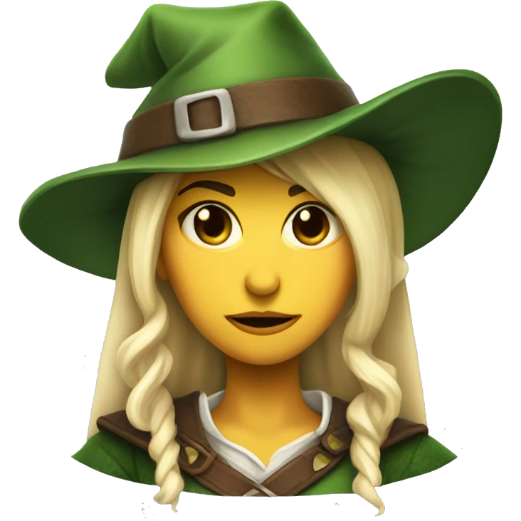 Fierce Elf ranger wearing fedora woman emoji