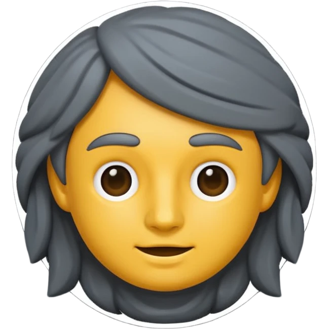 Single dark-gray Roman sanpietrino emoji, minimal and rounded emoji
