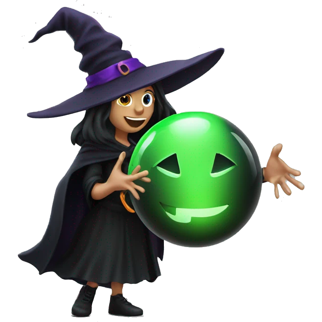 Witch with magic ball emoji