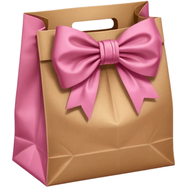 Bolsa de papel con manija y coquette emoji