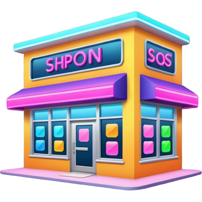 shop with neon lighting emoji