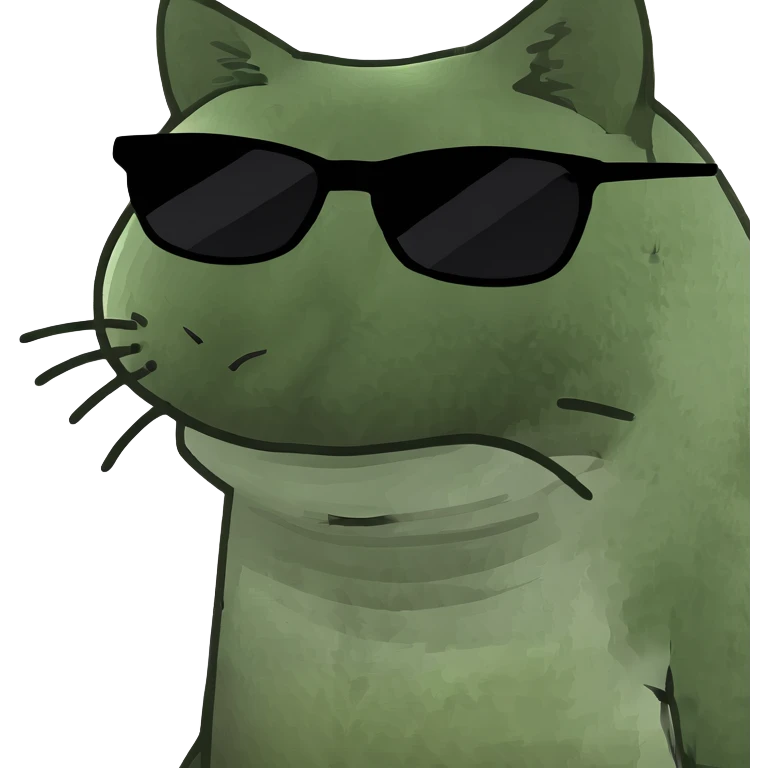 Cat with sunglasses emoji