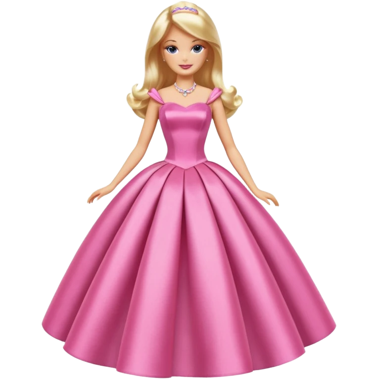 barbie wear pink dress emoji