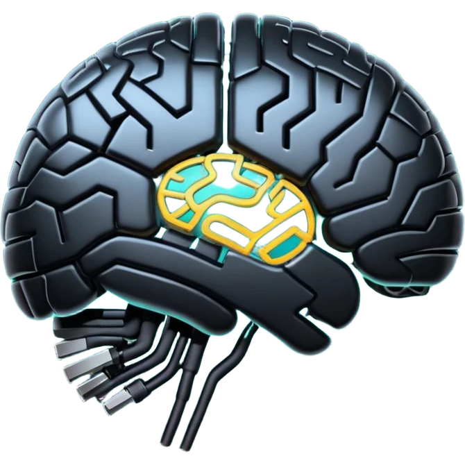 all-black digital brain emoji