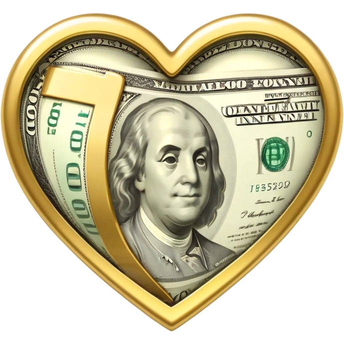 Money heart emoji
