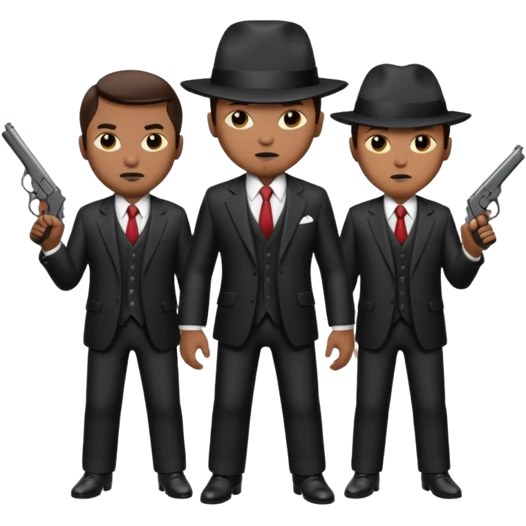 3 mafia members guns emoji