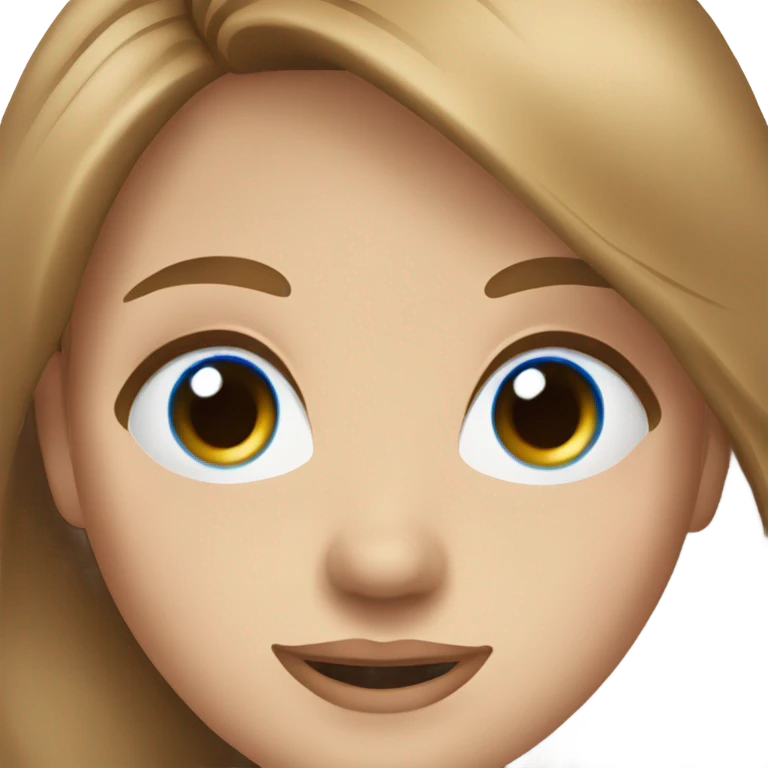 light brown hair with blue eyes happy woman emoji