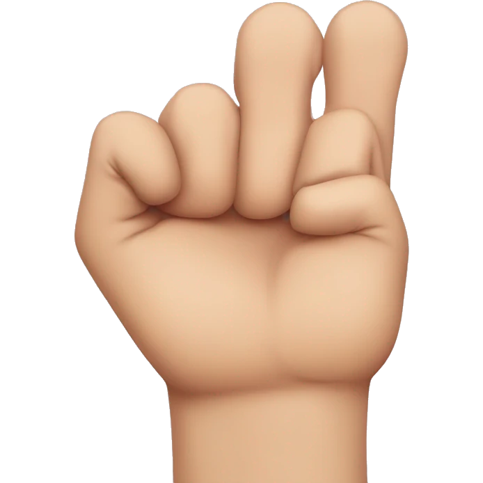 a back of a hand in a fist, but the pinky is still out emoji