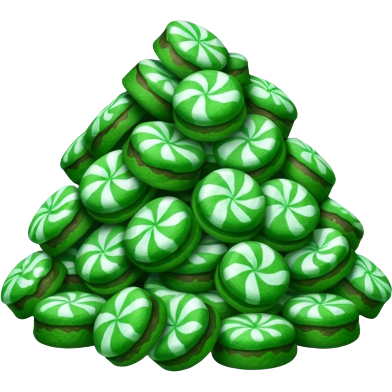 Peppermint poop emoji