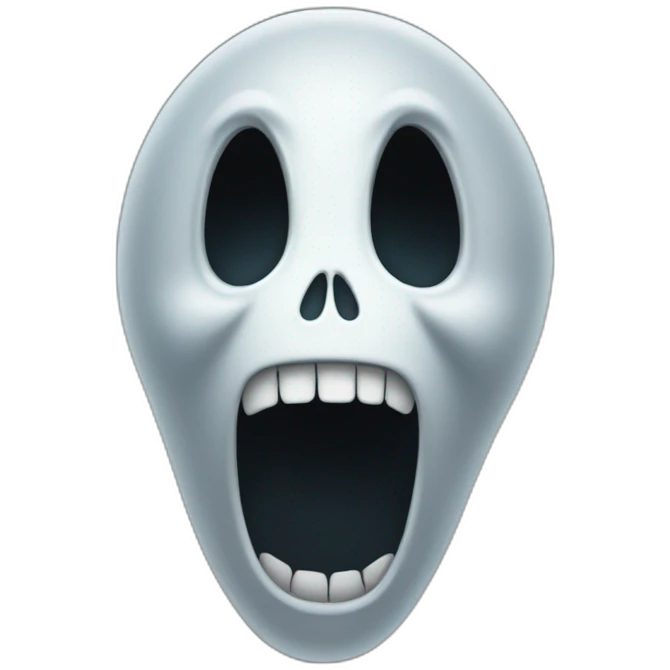 Ghost face scream emoji