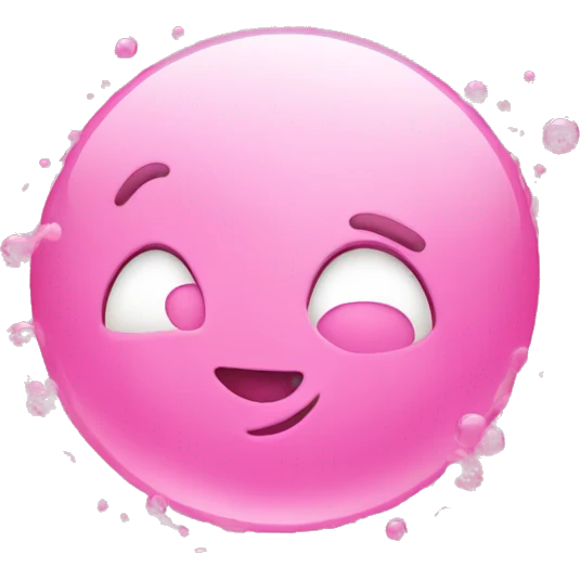 Pink bubbles emoji