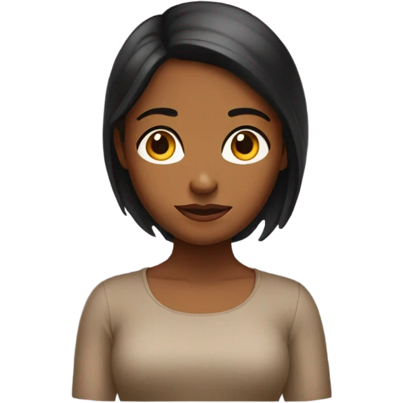 Brown girl shrugging her shoulders  emoji
