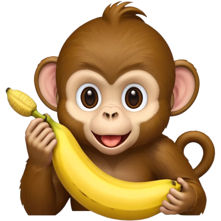 monkey eating a live chicken banana emoji