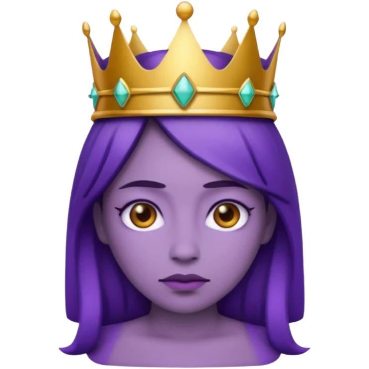 emoji of a racially ambiguous woman, who looks serious. no skin color please. use a color. emoji