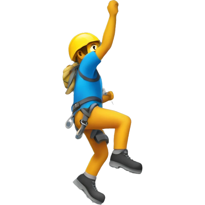 a person climbing emoji