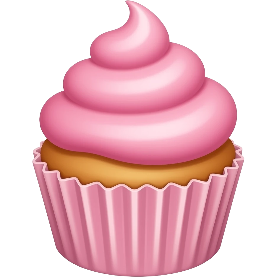 Cupcake with pink icing emoji