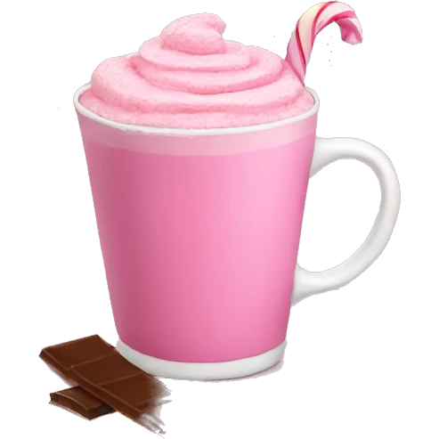 Pink hot chocolate  emoji