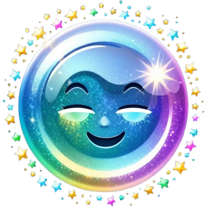 sparkling shiny glitter, with bright sparkles and shimmering particles emoji