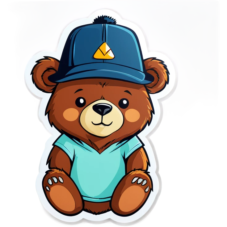 Bear wearing a hat emoji