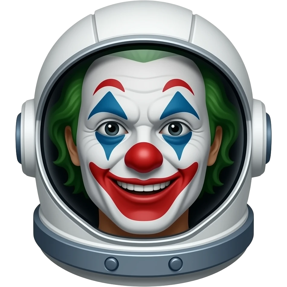 Scary Clown Astronaut emoji
