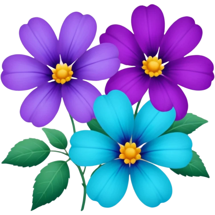 
purple and cian correct emoji