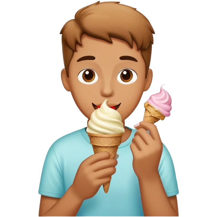 Me sitting eating ice cream emoji