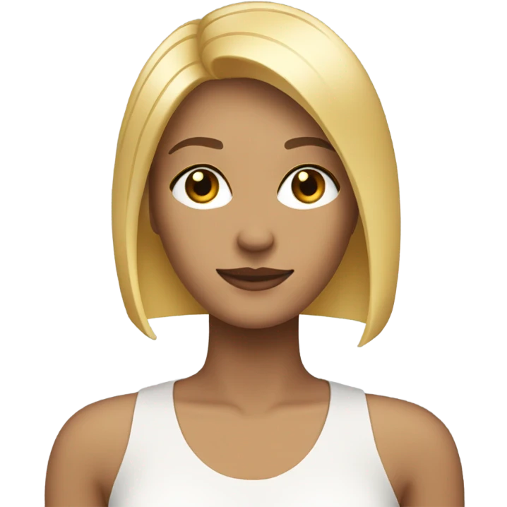 Blonde bob hair emoji