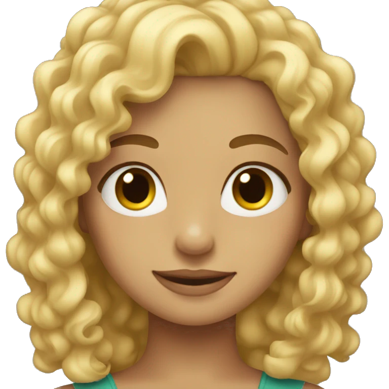 blonde with curly hair girl emoji