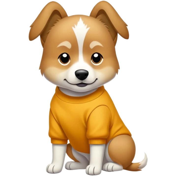 Ein Hund mit einem Nike Pulli an emoji