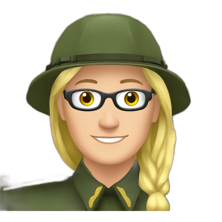marine lepen with singlasses emoji