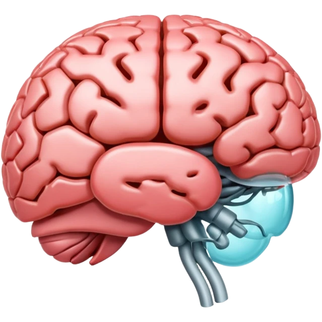 Tiny glass brain front view  emoji