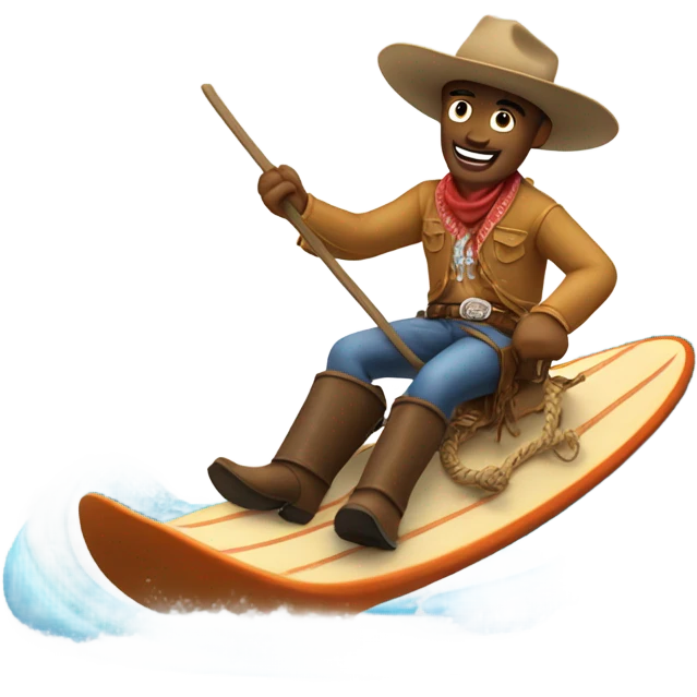 cowboy surfing emoji