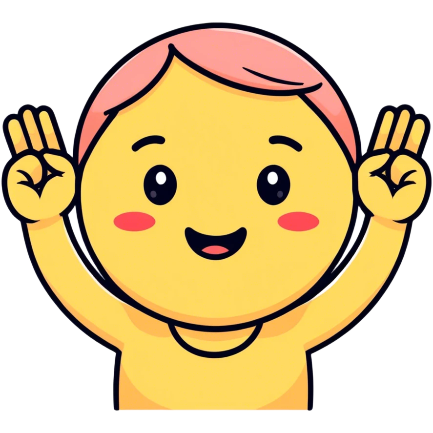 blushing emoji with hands emoji