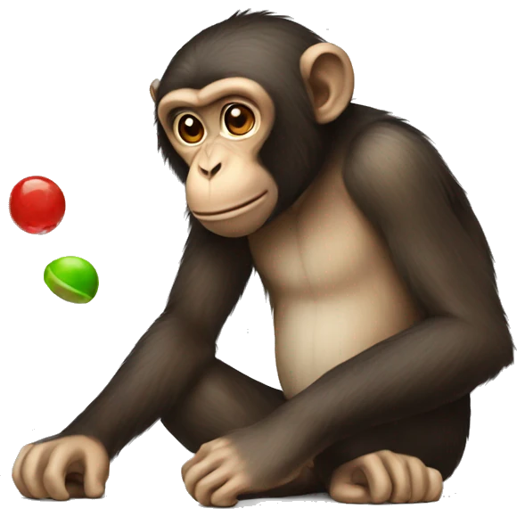 Monkey with drumbs emoji