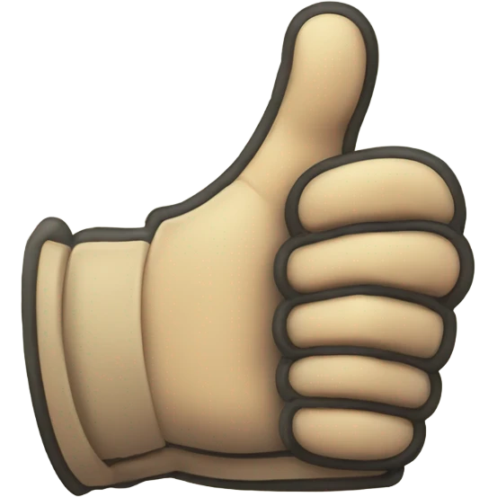 thumb up, medieval glove in magical style emoji