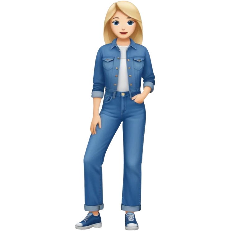 Wide woman jeans emoji