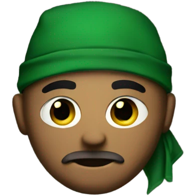 Gangster with a green bandanna  emoji