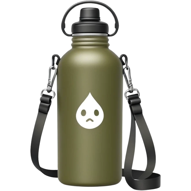 hiking water bottle canteen with strap emoji