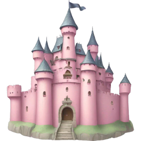 pastel pink moving castle emoji
