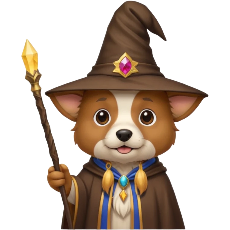 Dog wizard emoji
