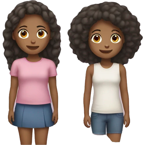 big sister and little sister emoji
