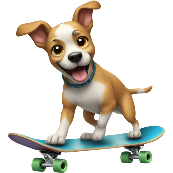 Skateboarding dog emoji