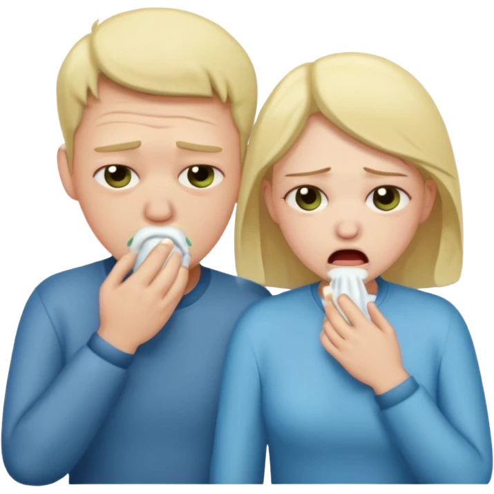 kotz emoji aber von 2 menschen nein also sie sollen sich übergeben  emoji