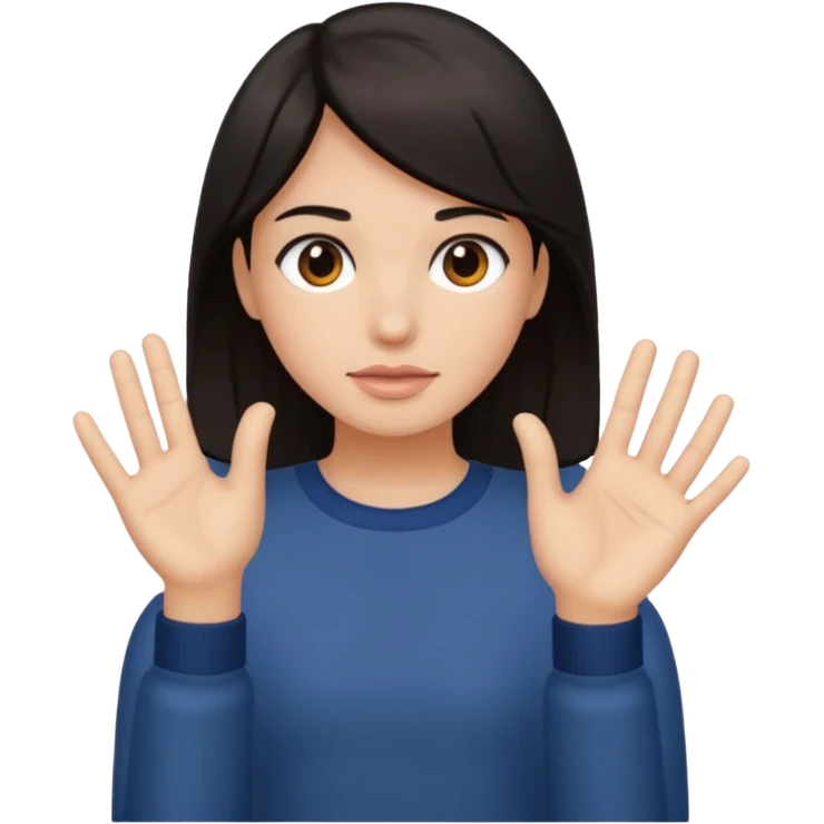 persona negando con la mano  emoji