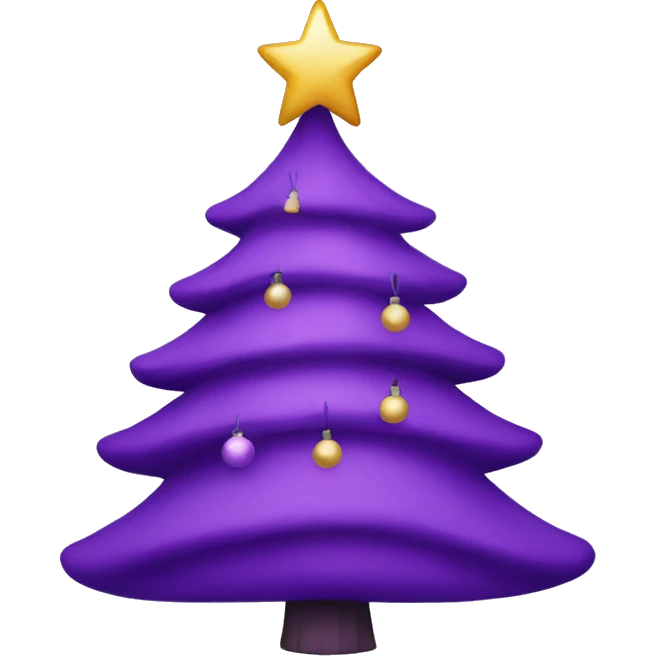 Purple Christmas tree emoji