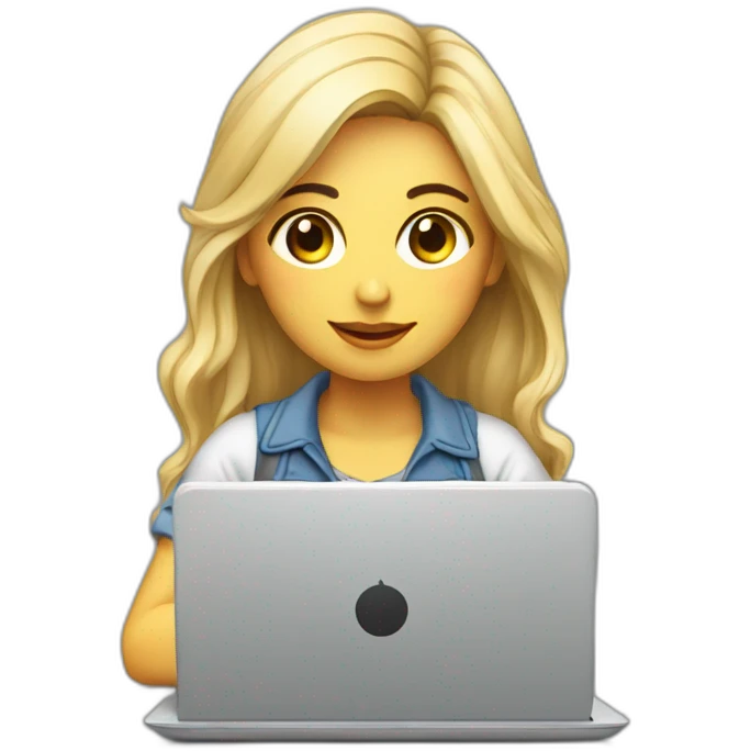 Graphic Designer argentinian girl with laptop emoji