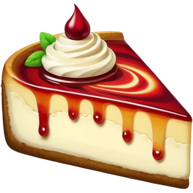 cheesecake with forest jam in it emoji