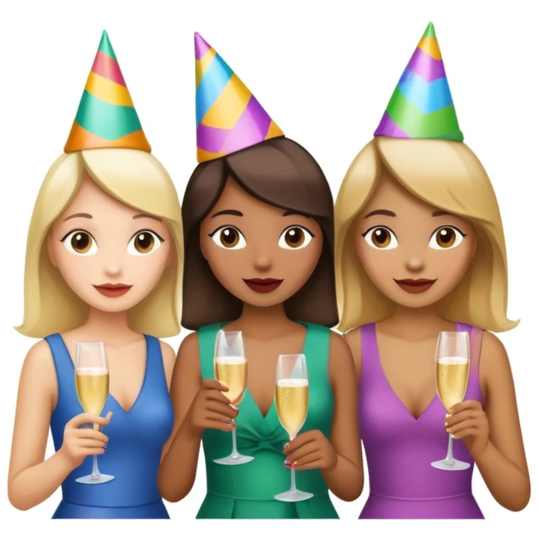girls celebrating  emoji