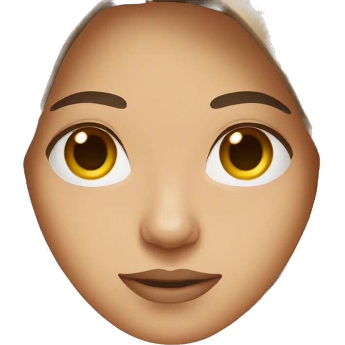 woman, long brown straight hair emoji