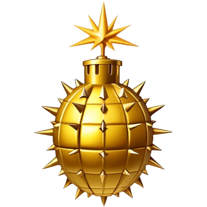 Golden grenade bomb spikes  emoji